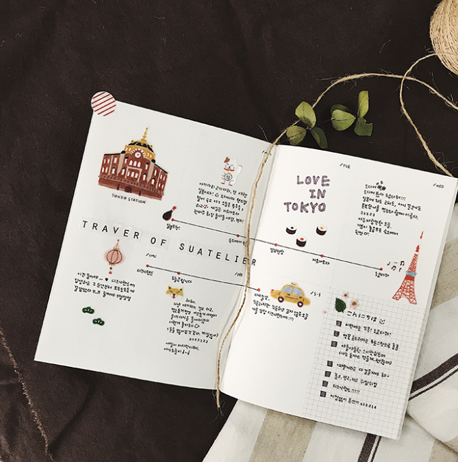 Suatelier Note - Agenda semanal blanca