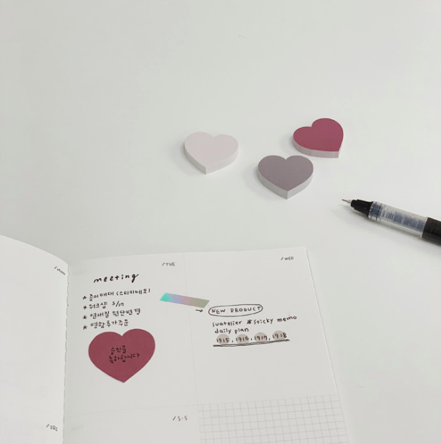 Suatelier Sticky Memo - Corazones